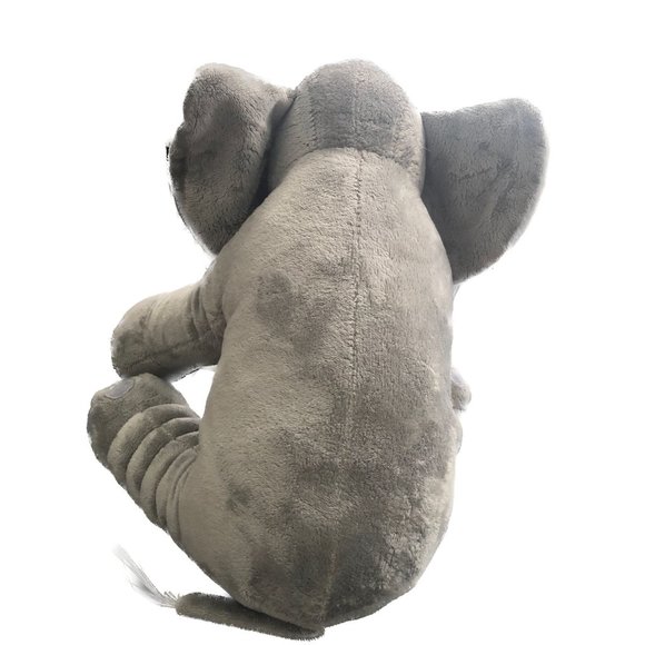 Unbranded Stuffed Gray Elephant Plush No Tush Tag 12" Tall - Picture 3 of 8